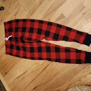 Honest Brand Womens Buffalo Plaid Organic Cotton Pajama Bottoms Size Large